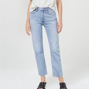 Agolde Mia Mid Rise straight jeans -indigo wash